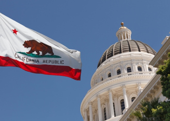 California Capitol dome and waving California flag — Tristar Investigation, trusted private investigators in California