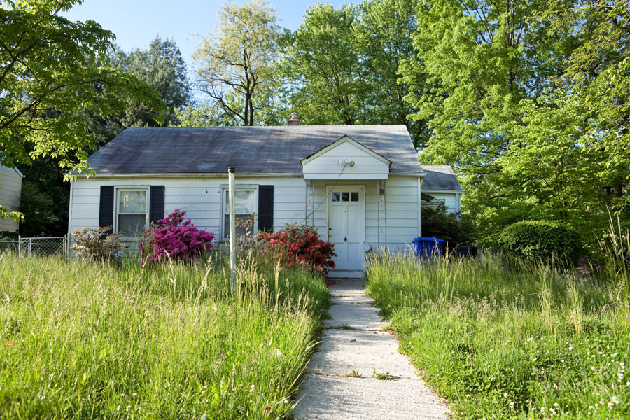 Residential property that may no longer reflect a defendant's current address for service of process.